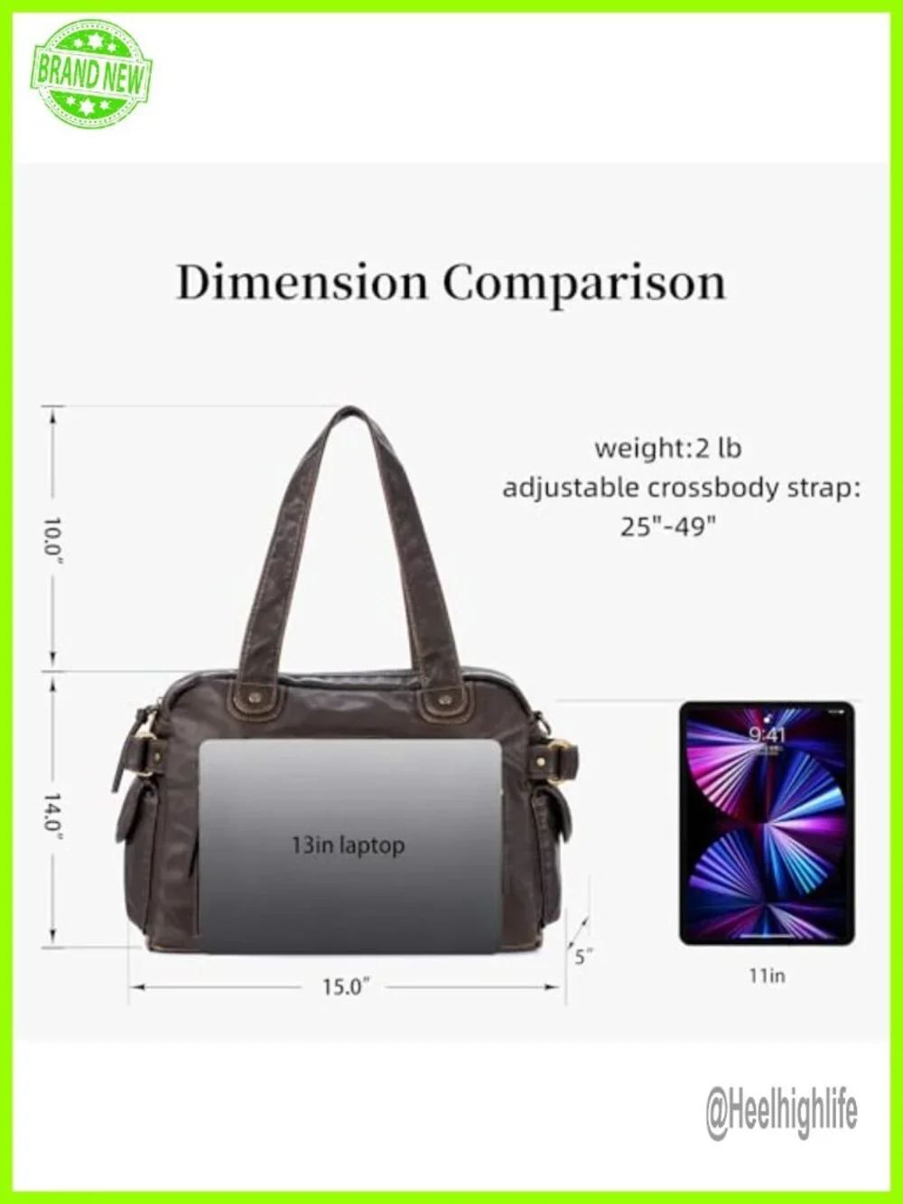 Soft Vegan Leather City Tote Bag with Adjustable Strap Hobo Handbag